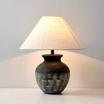 Carved Ceramic Table Lamp