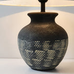 Carved Ceramic Table Lamp