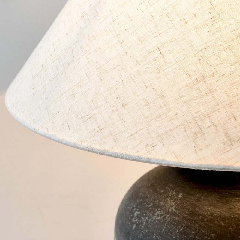 Carved Ceramic Table Lamp