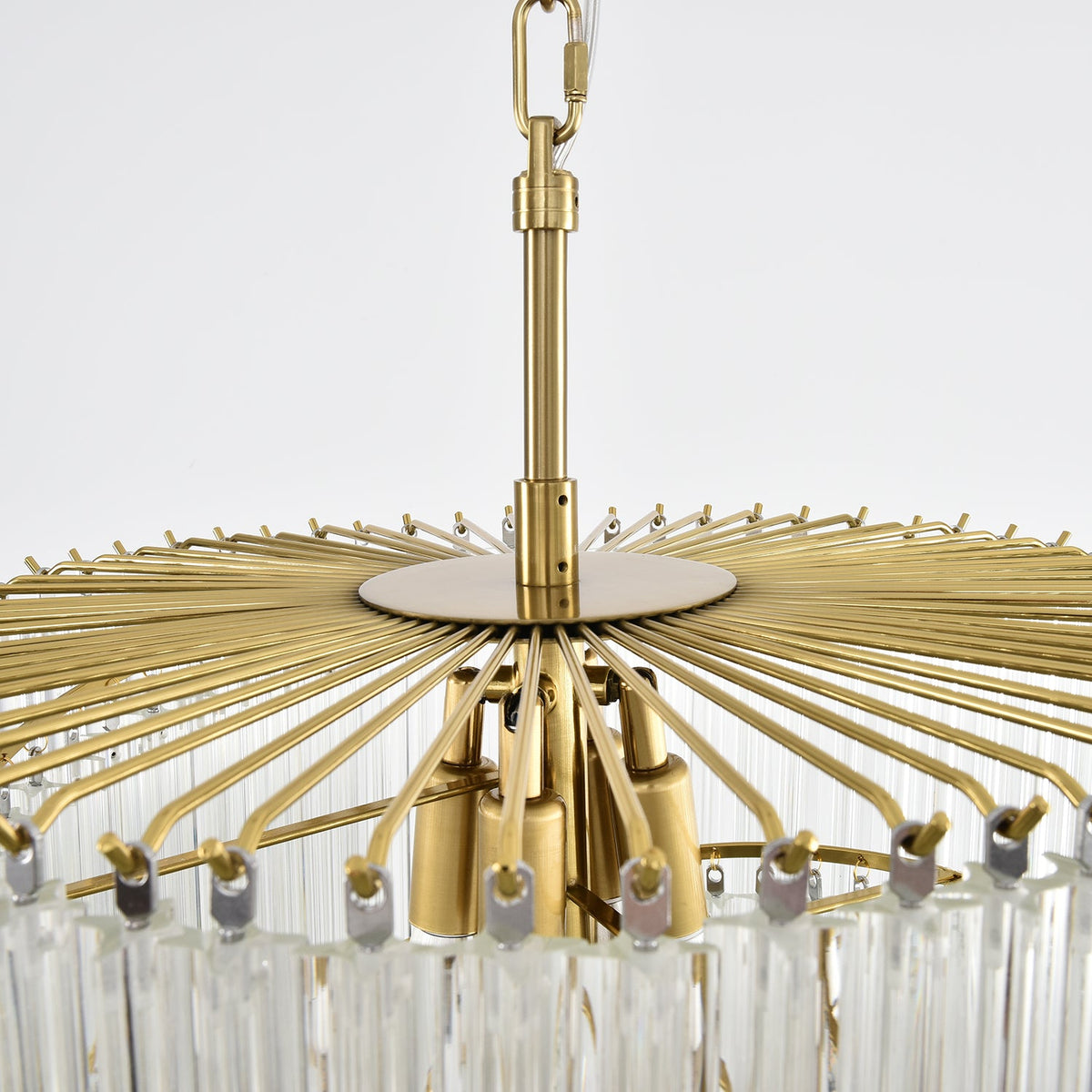 Cascada Spiral Clear Glass Chandelier for Staircases and Foyers