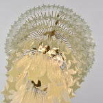 Cascada Spiral Clear Glass Chandelier for Staircases and Foyers