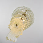 Cascada Spiral Clear Glass Chandelier for Staircases and Foyers
