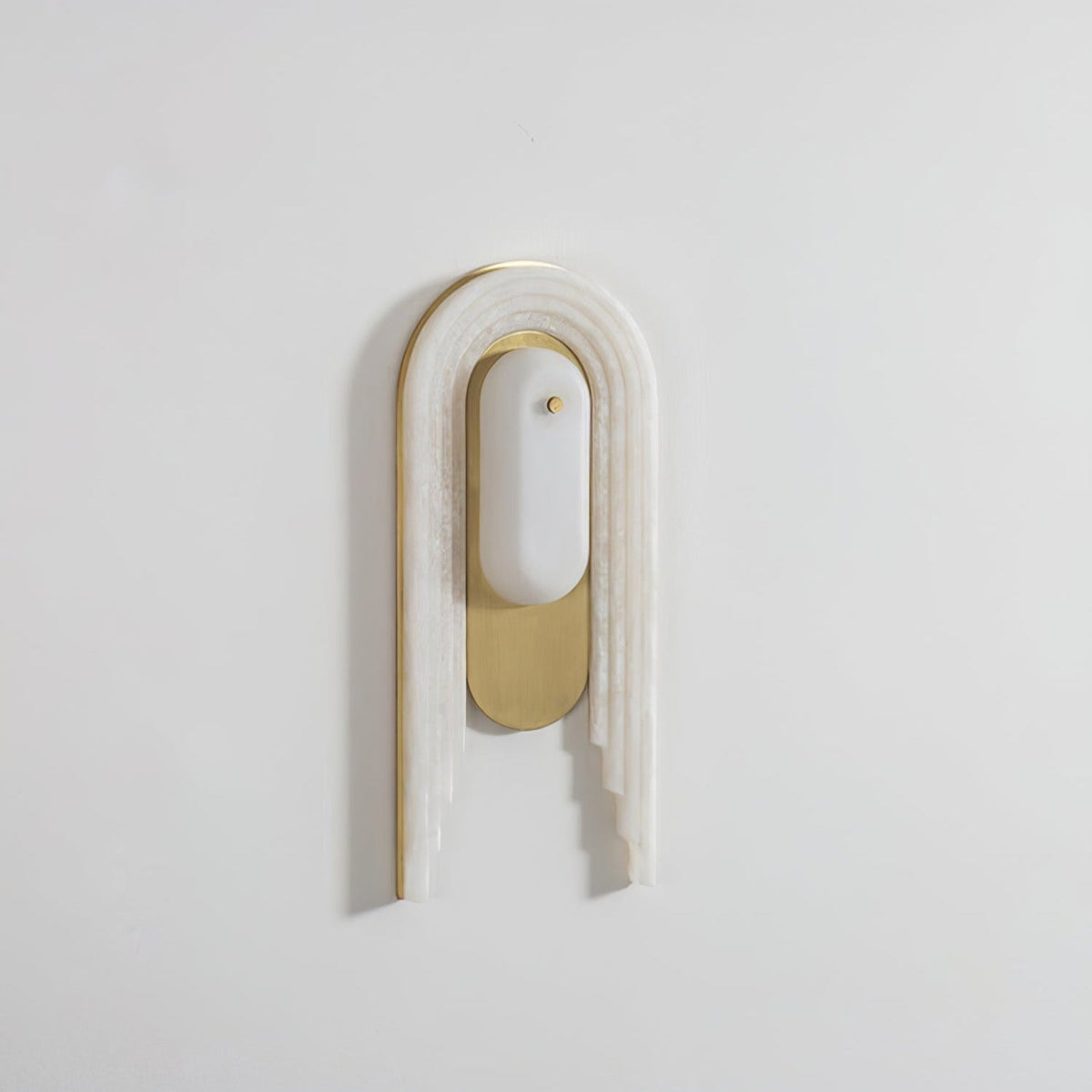 Cascada Alabaster Wall Sconce in Brushed Brass with LED