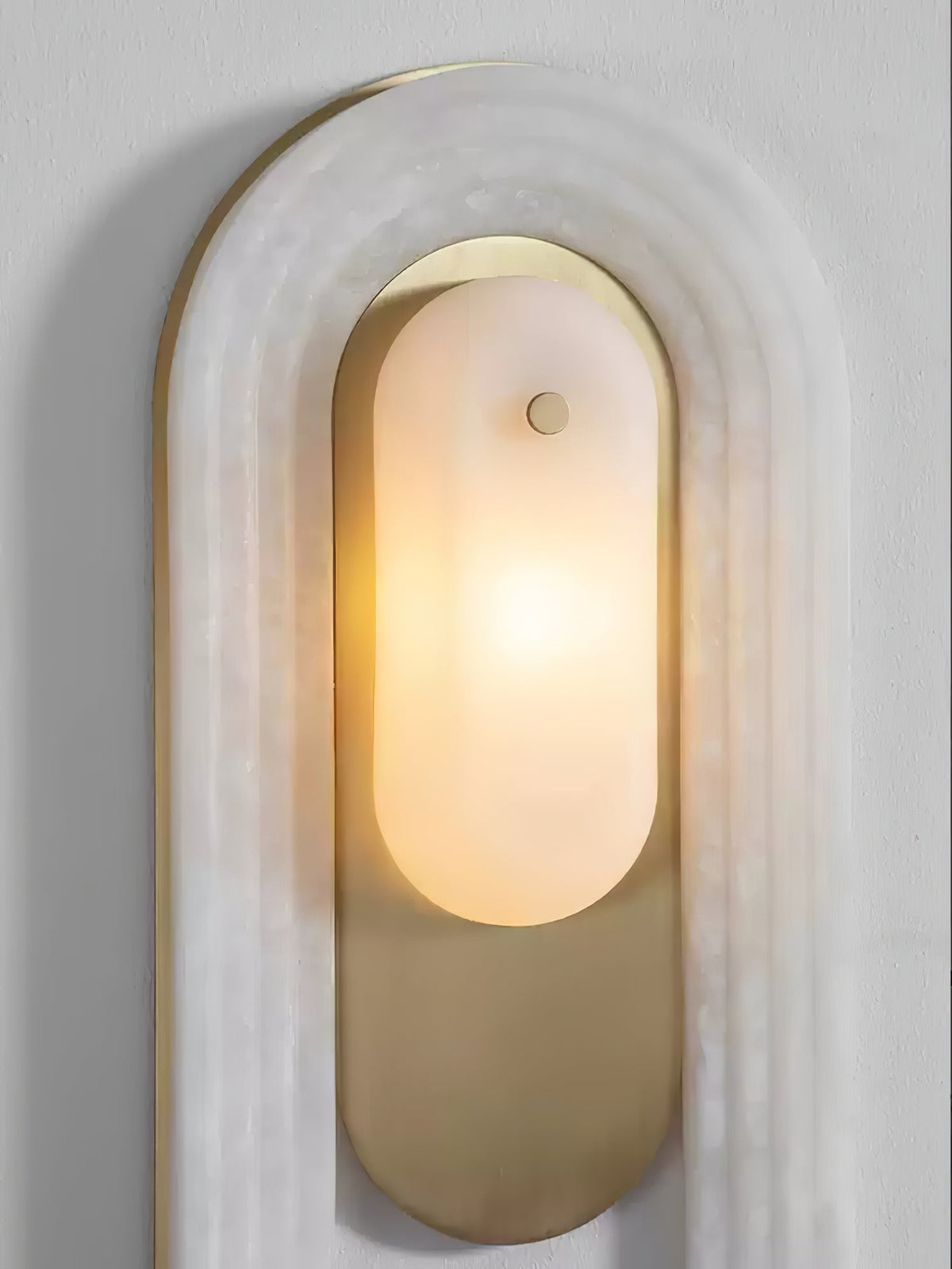 Cascada Alabaster Wall Sconce in Brushed Brass with LED
