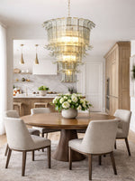 Cascade Glass Green Chandelier | Handcrafted Murano Glass Pendant for Dining & Living Rooms
