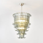 Cascade Glass Green Chandelier | Handcrafted Murano Glass Pendant for Dining & Living Rooms