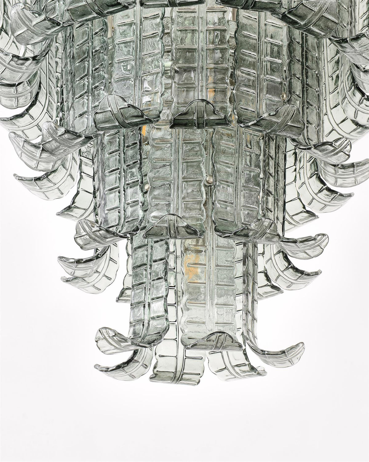 Cascade Glass Green Chandelier | Handcrafted Murano Glass Pendant for Dining & Living Rooms