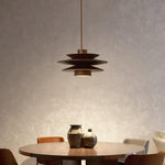 Cascade Wooden Disc Pendant Light – Modern Organic Chandelier for Dining & Living Spaces