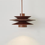 Cascade Wooden Disc Pendant Light – Modern Organic Chandelier for Dining & Living Spaces