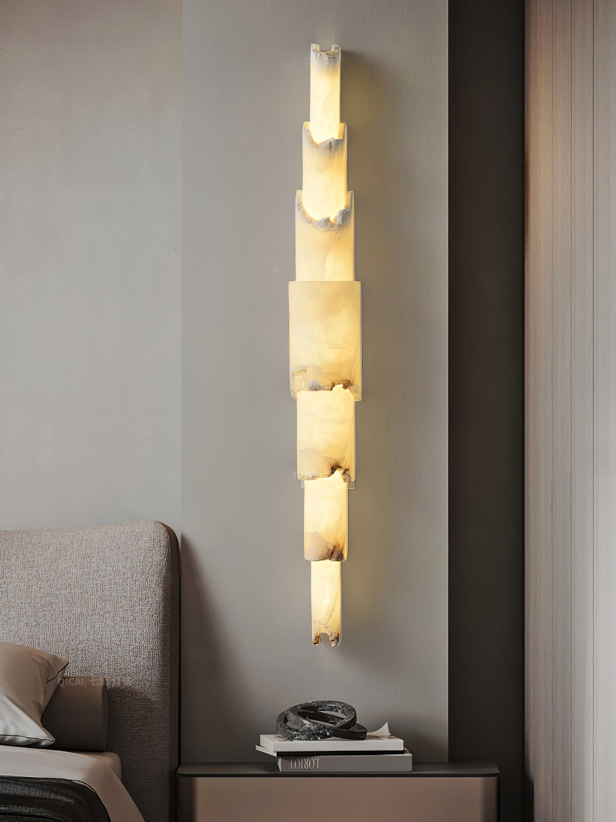 Cascading Alabaster Wall Sconce | Modern LED Wall Light
