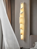 Cascading Alabaster Wall Sconce | Modern LED Wall Light