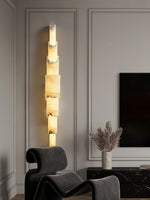 Cascading Alabaster Wall Sconce | Modern LED Wall Light