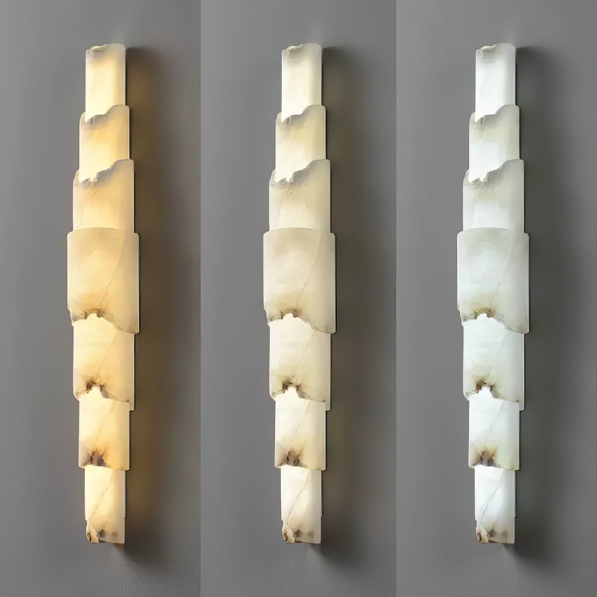 Cascading Alabaster Wall Sconce | Modern LED Wall Light