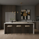 Cassandra Linear Chandelier – Modern Gold & Black Pendant Light for Kitchen Island