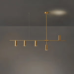 Cassandra Linear Chandelier – Modern Gold & Black Pendant Light for Kitchen Island