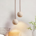 Cassia Travertine Pendant Light – Sculptural Stone Trio for Modern Interiors