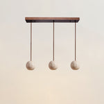 Cassia Travertine Pendant Light – Sculptural Stone Trio for Modern Interiors