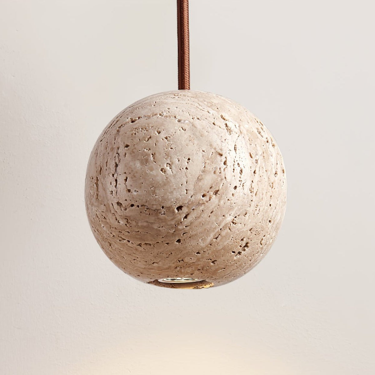 Cassia Travertine Pendant Light – Sculptural Stone Trio for Modern Interiors