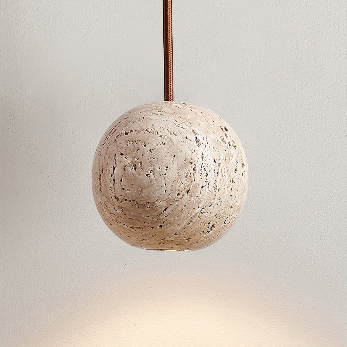 Cassia Travertine Pendant Light – Sculptural Stone Trio for Modern Interiors
