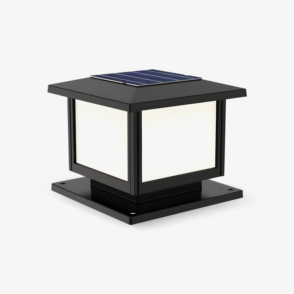 Cassian Solar Post Light – Modern Geometric Outdoor Lamp for Gardens & Pathways