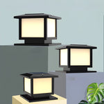 Cassian Solar Post Light – Modern Geometric Outdoor Lamp for Gardens & Pathways