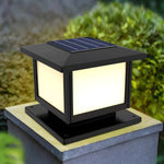 Cassian Solar Post Light – Modern Geometric Outdoor Lamp for Gardens & Pathways