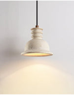 Cassian Stone Pendant Light – Travertine Bell Shade for Kitchen Island & Dining