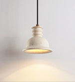 Cassian Stone Pendant Light – Travertine Bell Shade for Kitchen Island & Dining
