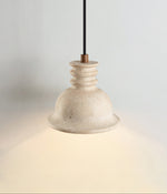 Cassian Stone Pendant Light – Travertine Bell Shade for Kitchen Island & Dining