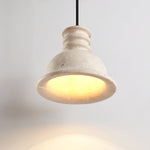 Cassian Stone Pendant Light – Travertine Bell Shade for Kitchen Island & Dining
