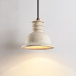 Cassian Stone Pendant Light – Travertine Bell Shade for Kitchen Island & Dining