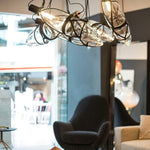 Castaway Glass Bottle Pendant Light, Artisan Mouth-Blown Glass Chandelier