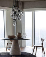 Castaway Glass Bottle Pendant Light, Artisan Mouth-Blown Glass Chandelier