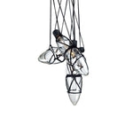 Castaway Glass Bottle Pendant Light, Artisan Mouth-Blown Glass Chandelier