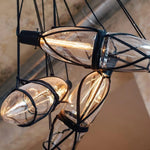 Castaway Glass Bottle Pendant Light, Artisan Mouth-Blown Glass Chandelier