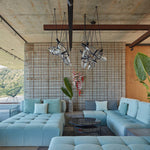 Castaway Glass Bottle Pendant Light, Artisan Mouth-Blown Glass Chandelier