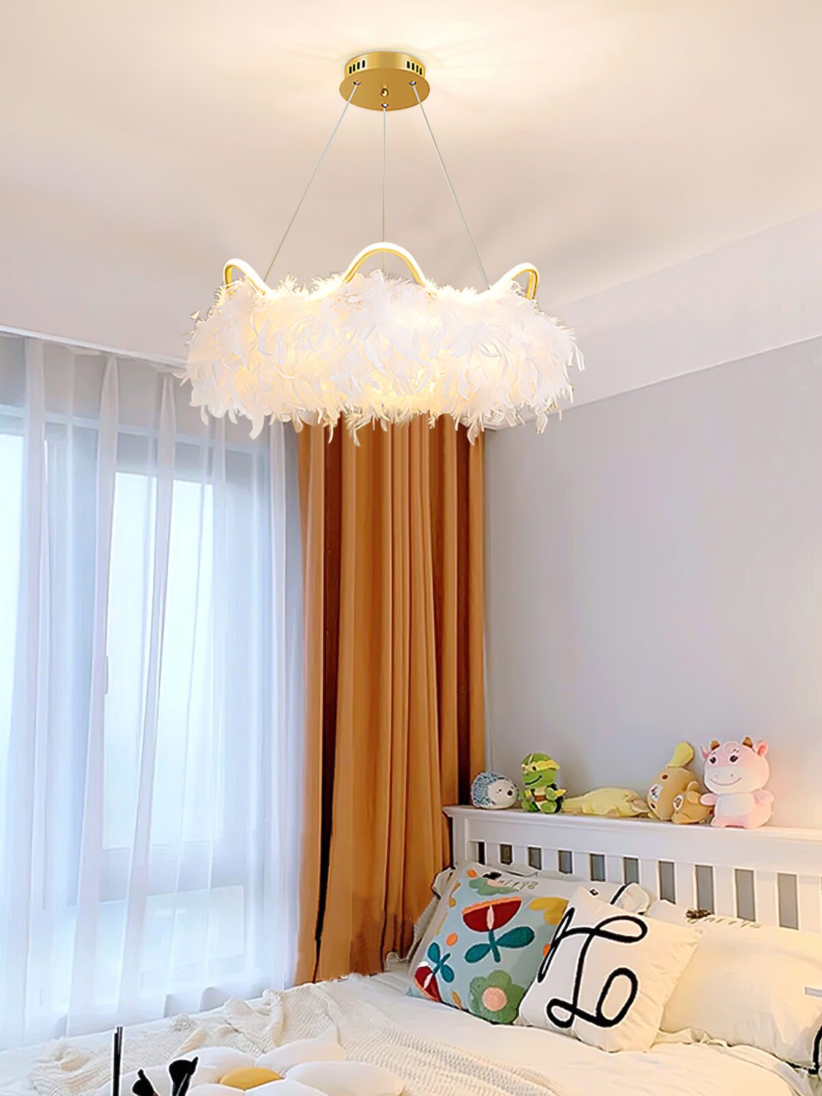 Cat Ear Feather Pendant Light