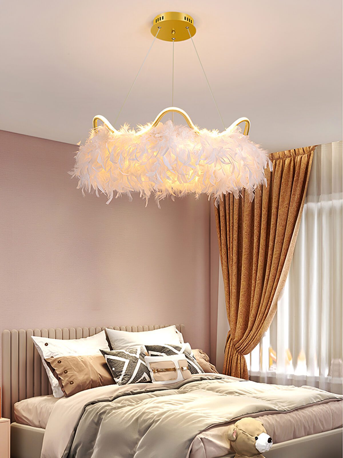 Cat Ear Feather Pendant Light