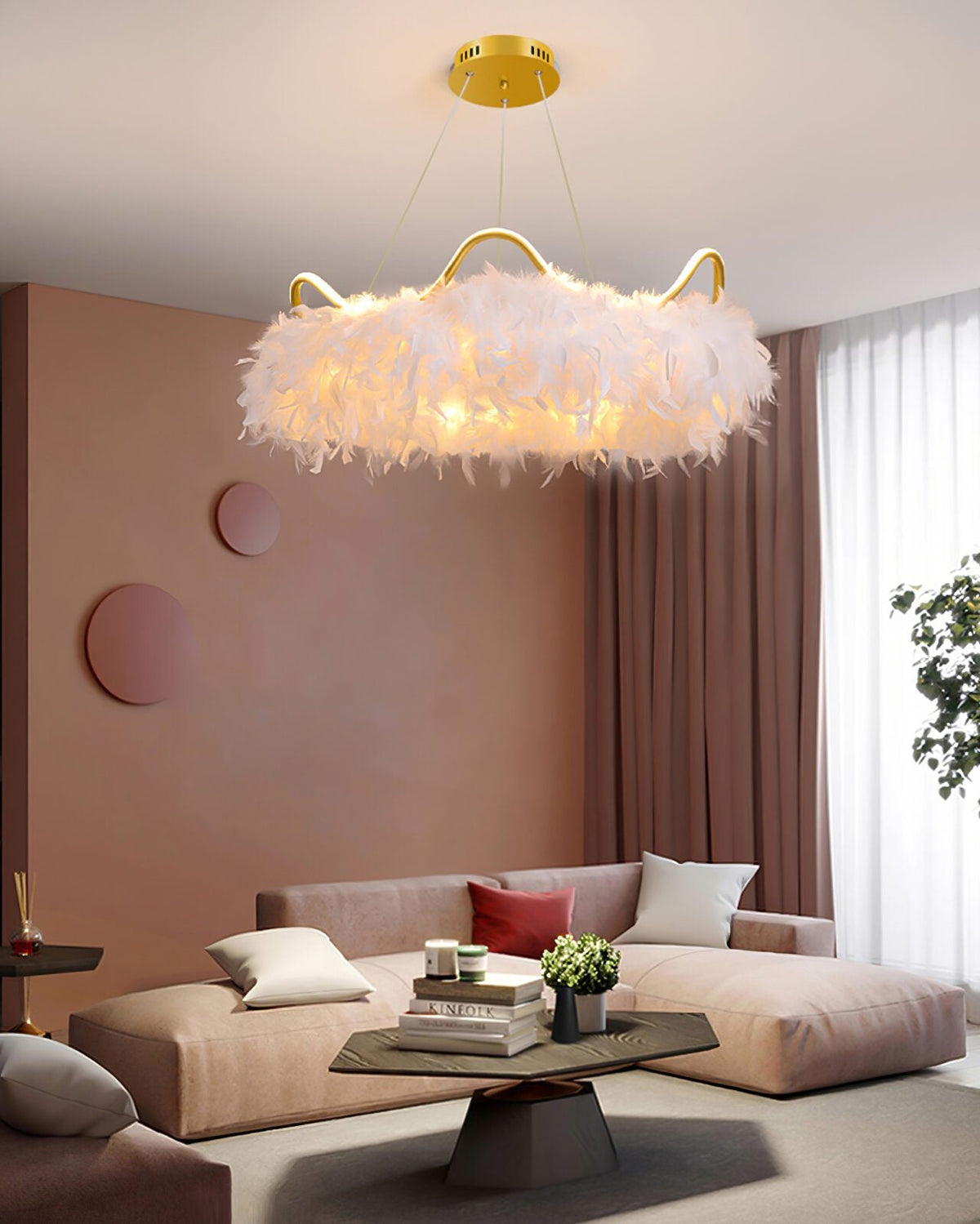 Cat Ear Feather Pendant Light