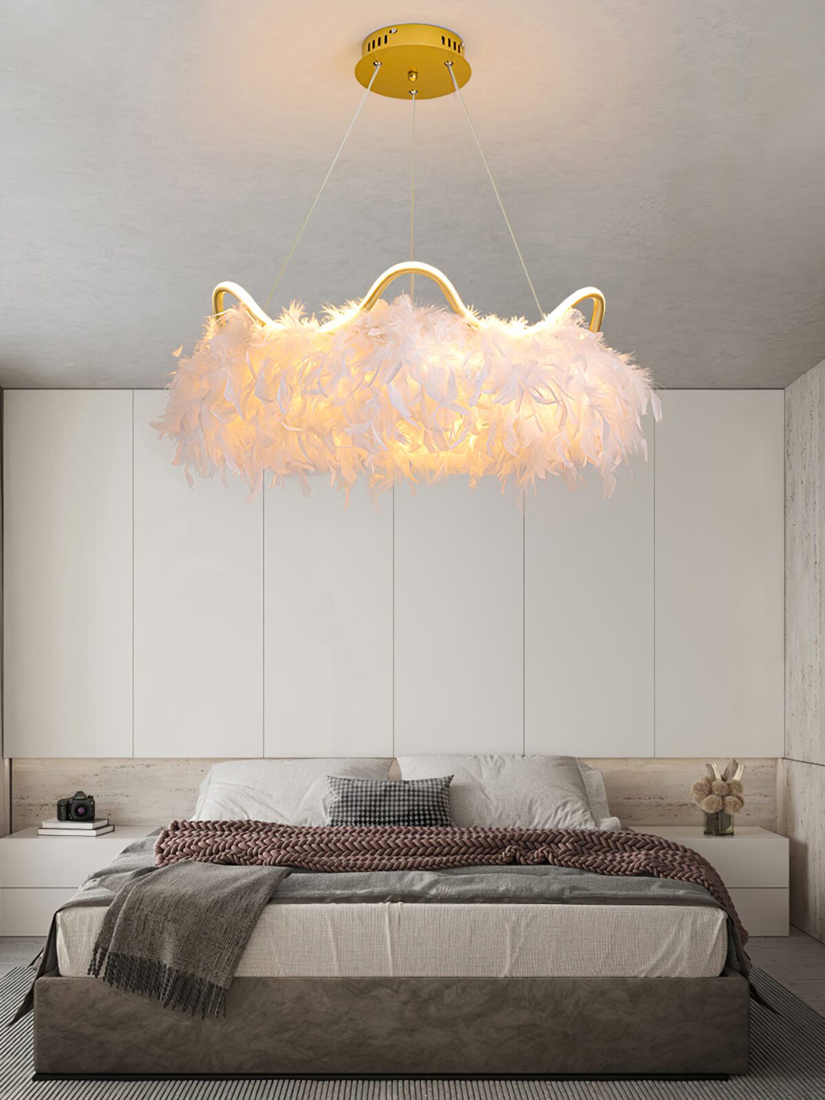 Cat Ear Feather Pendant Light