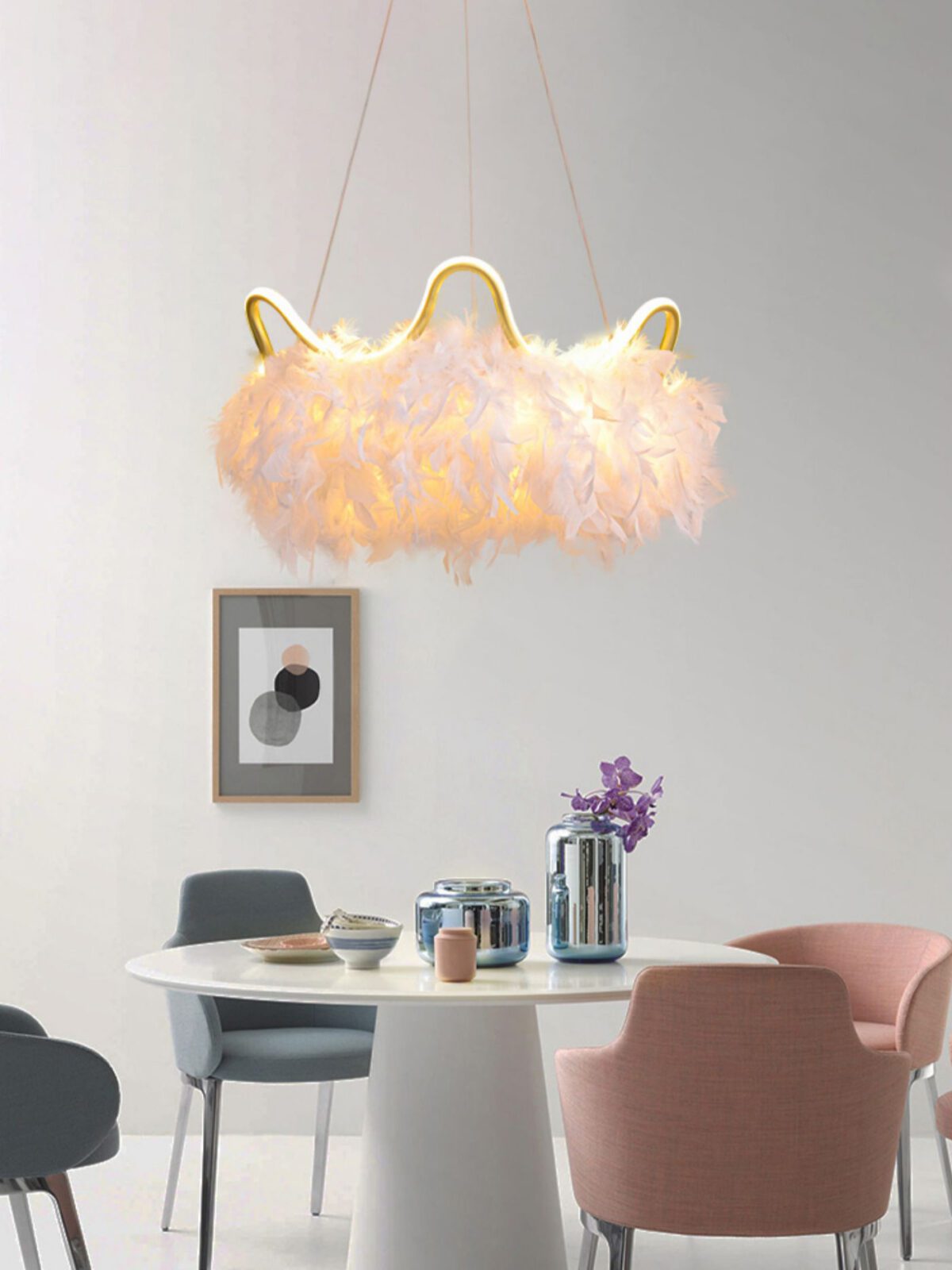Cat Ear Feather Pendant Light