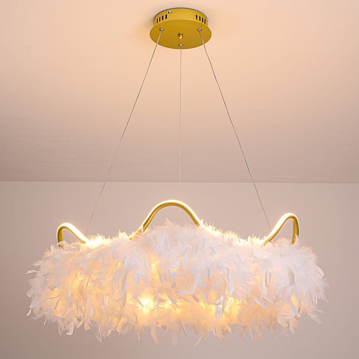 Cat Ear Feather Pendant Light
