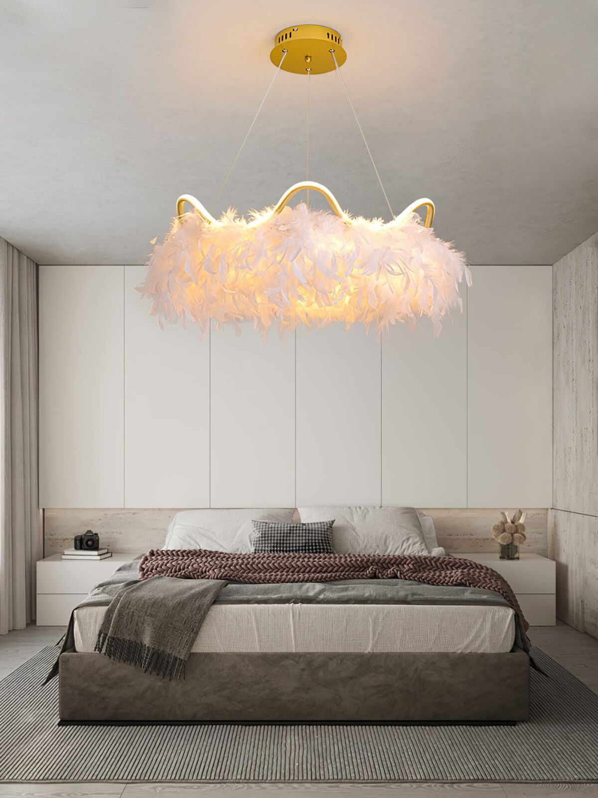Cat Ear Feather Pendant Light
