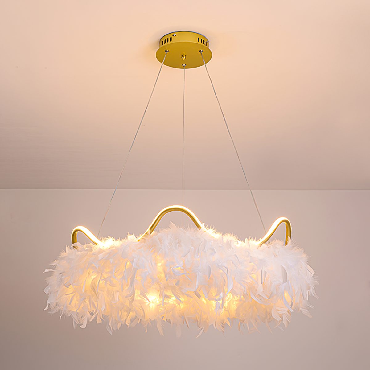 Cat Ear Feather Pendant Light