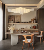 Caterpillar Sculptural LED Chandelier in White for Modern Interiors