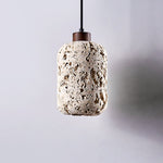Cava Volcanic Stone Pendant Light — Sculptural Travertine Hanging Lamp