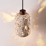 Cava Volcanic Stone Pendant Light — Sculptural Travertine Hanging Lamp