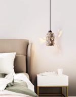 Cava Volcanic Stone Pendant Light — Sculptural Travertine Hanging Lamp