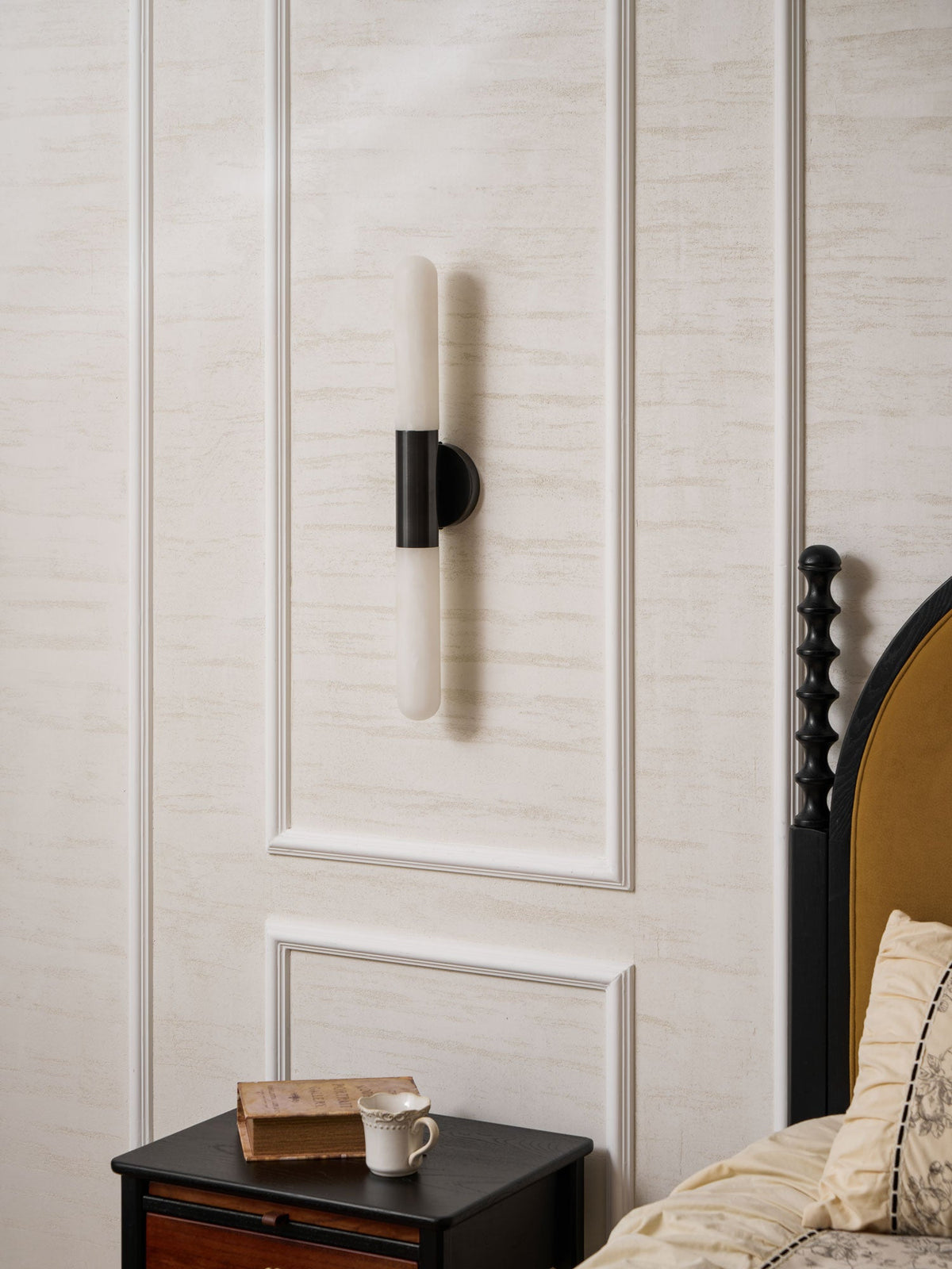 Cavoya Natural Alabaster Wall Sconce with Dual-Ended LED Glow