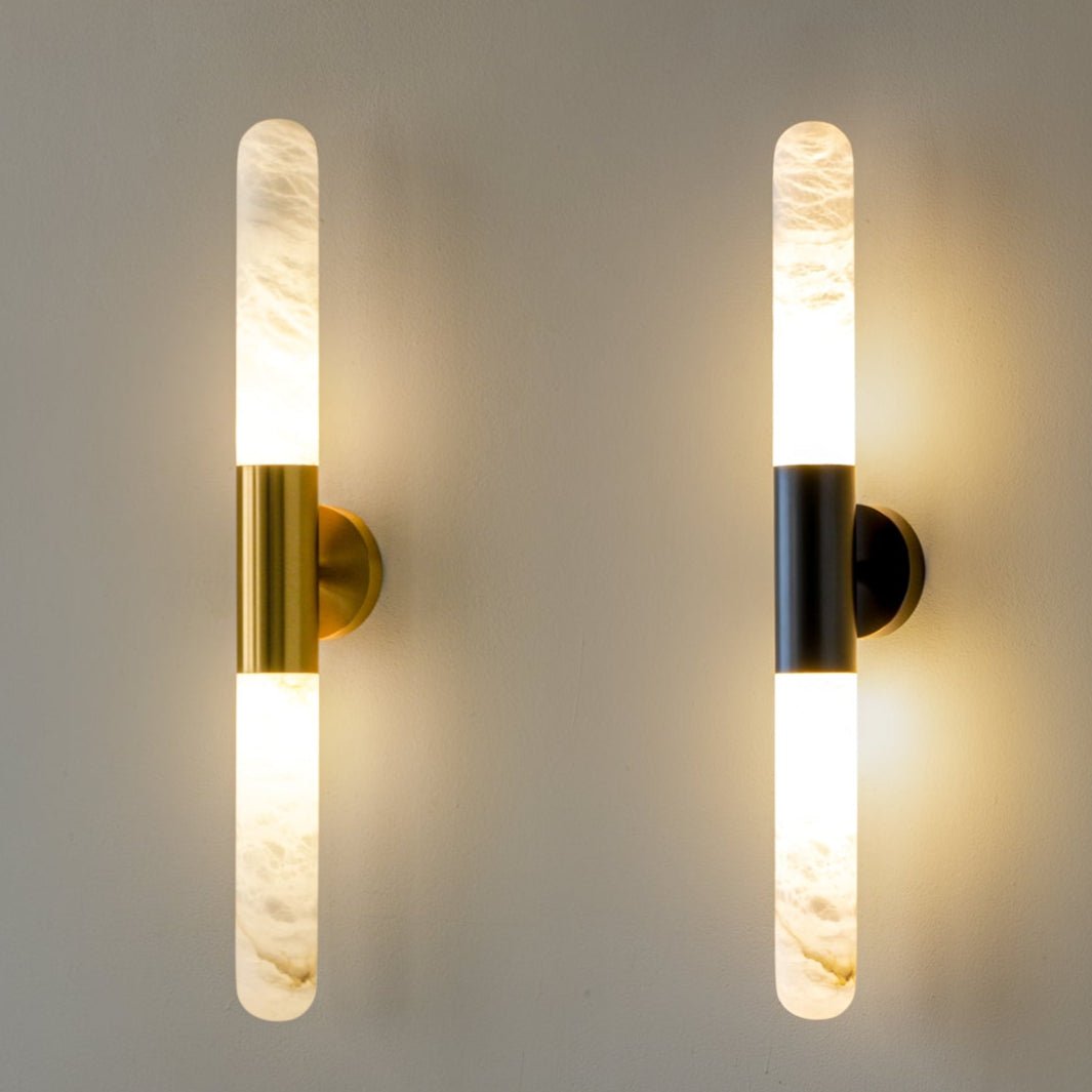 Cavoya Natural Alabaster Wall Sconce with Dual-Ended LED Glow